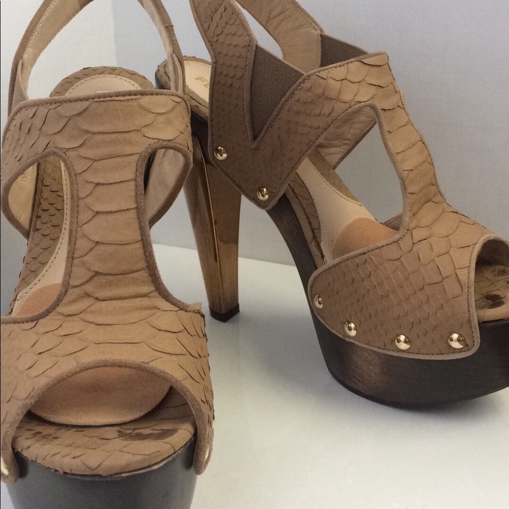 Fendi platform python shoes